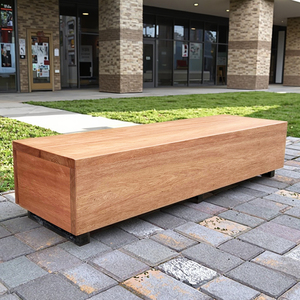 Customized Design Outdoor Patio Benches Solid Wood Teak Bench with Metal Frame