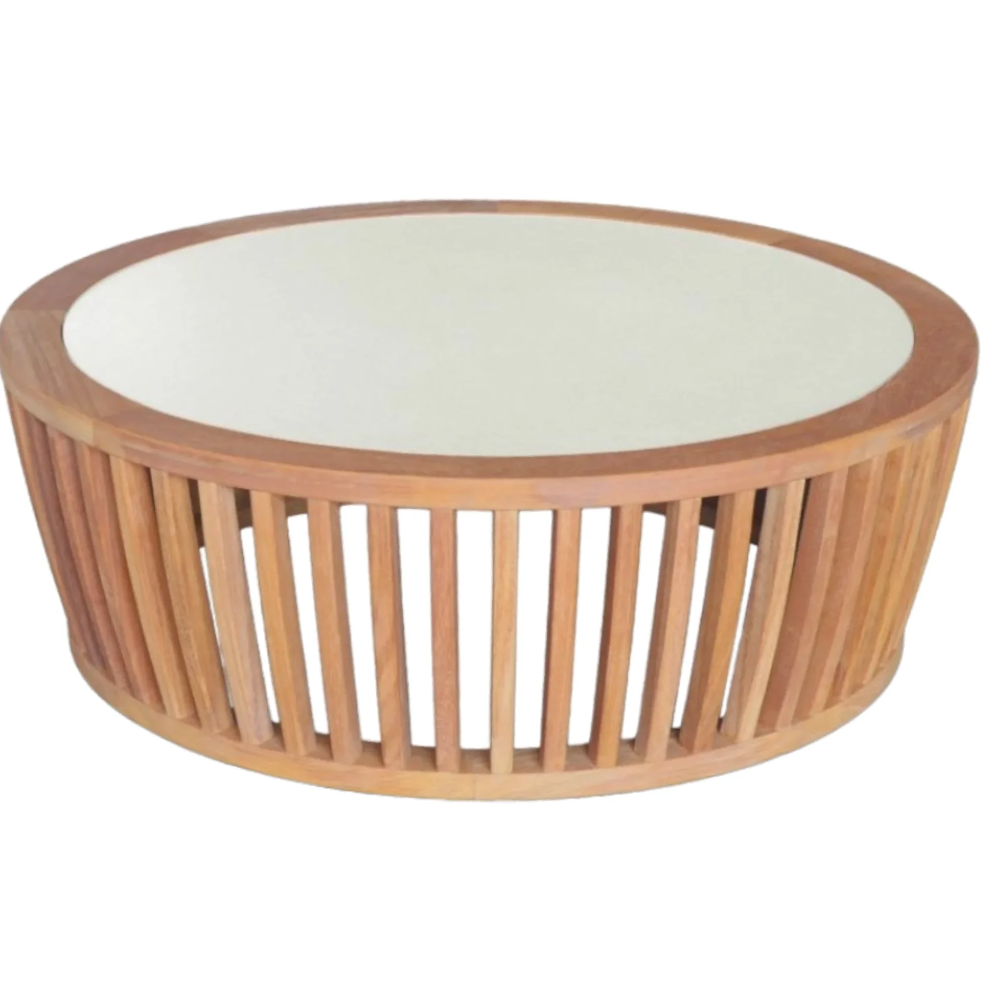 Sinoshi Solid Teak Round Coffee Table