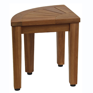 Dark Teak Japanese Style Small Stool Bamboo Bath Bench