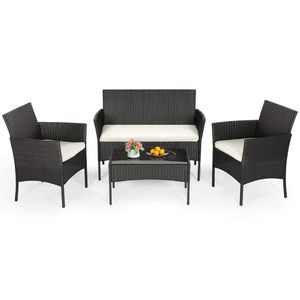 Modern 7-Seater Outdoor Patio Furniture Set Wholesale PE Rattan Garden Sofa Table