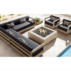 Designs Patio Teak Wood Deep Seat Sofa Chair Resort Furniture