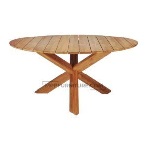Poppy Round Teak Outdoor Dining Table