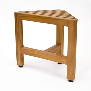 Premium Acacia Wood Foot Stool Waterproof Shower Corner Stool