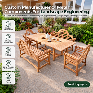 Outdoor Solid Teak Bench with Armrests-Durable Water Resistant Modern Patio Bench