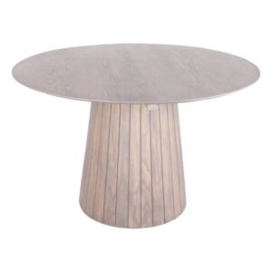 Stella Rustic Round Pedestal Wooden Dining Table