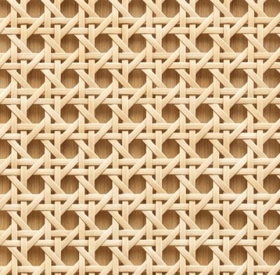 Natural Handwoven Rattan Weave