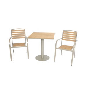 Outdoor Patio Table Set with Two Chairs for Garden Café