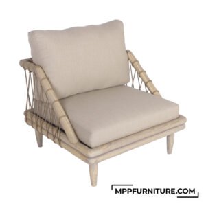 Vona Teak Wood Patio Armchair