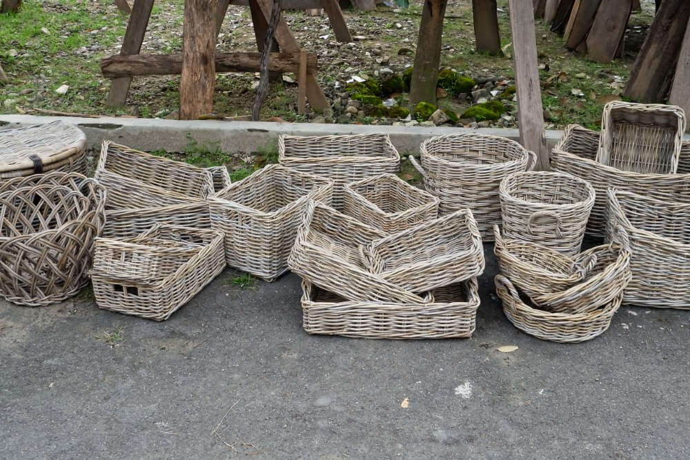 Indonesian natural rattan decorative tray and home accessories
