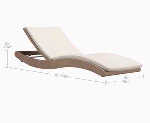 Waterproof and Sun protection Hotel Teak Wood Bunk Bed Sun Lounger Swimming Pool Beach Garden Chair Designer Sofa Bed