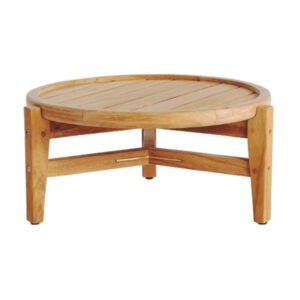 Dway teak round outdoor coffee table for garden and patio