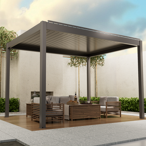 Bois De Exterior Retractable Aluminium Gazebo Extérieur Table Set