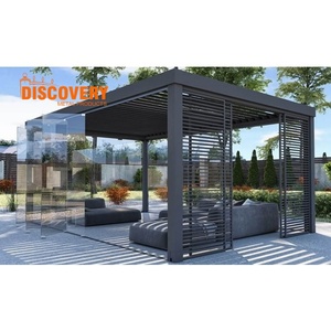 Patio Aluminum Louvered Rainproof LED Pergola System